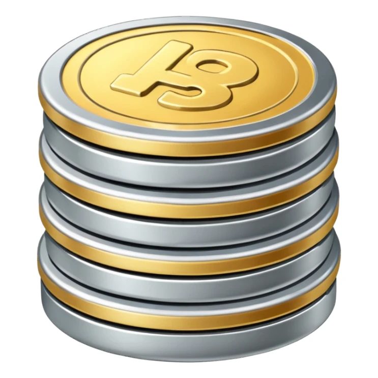 a stack of three coinsa stack of two coins sticker