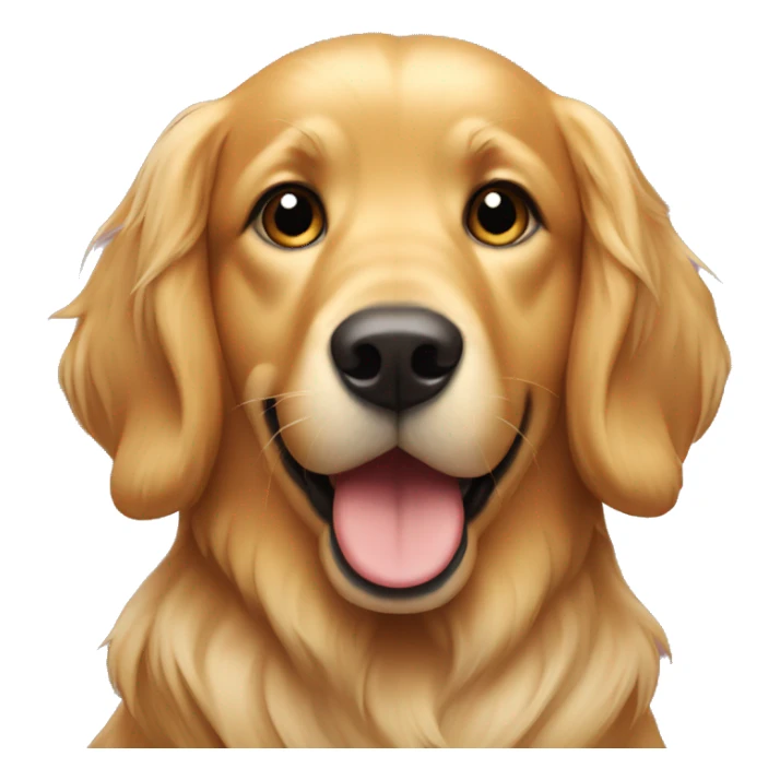 Golden retriever birthday cake sticker