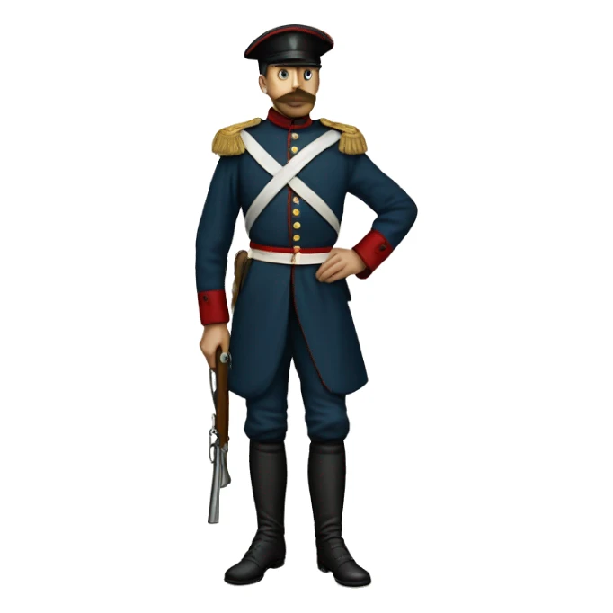 soldier in the Crimean War in full height sticker