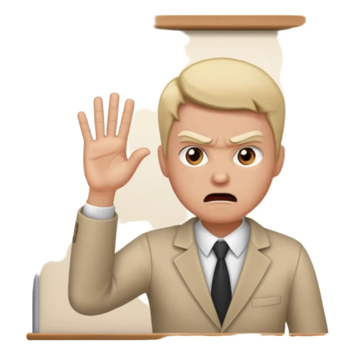 a person teaching a class and teacher is angry sticker