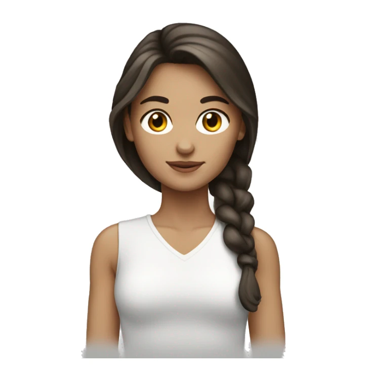 white brunette girl with cavalier  sticker