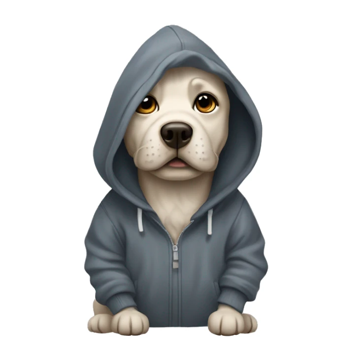 Dog wearing a hoodie ￼ sticker