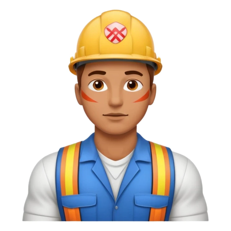 Hot engineer with kiss marks and muscles sticker