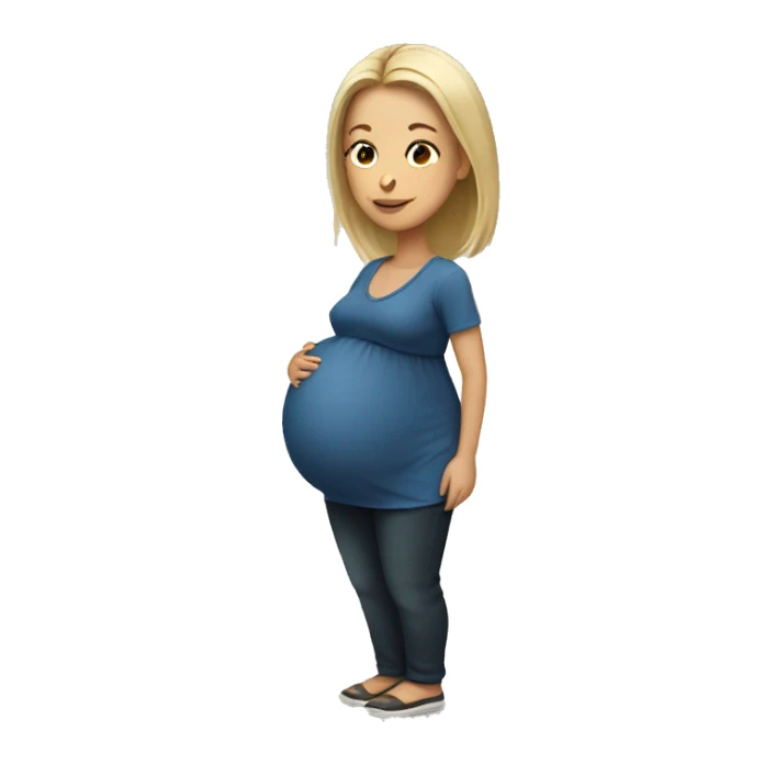White pregnant woman  sticker