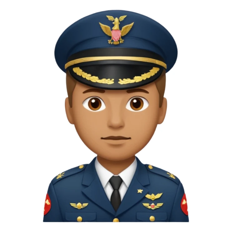 Quiero un 👮🏻‍♂️ pero uniformado de militar sticker