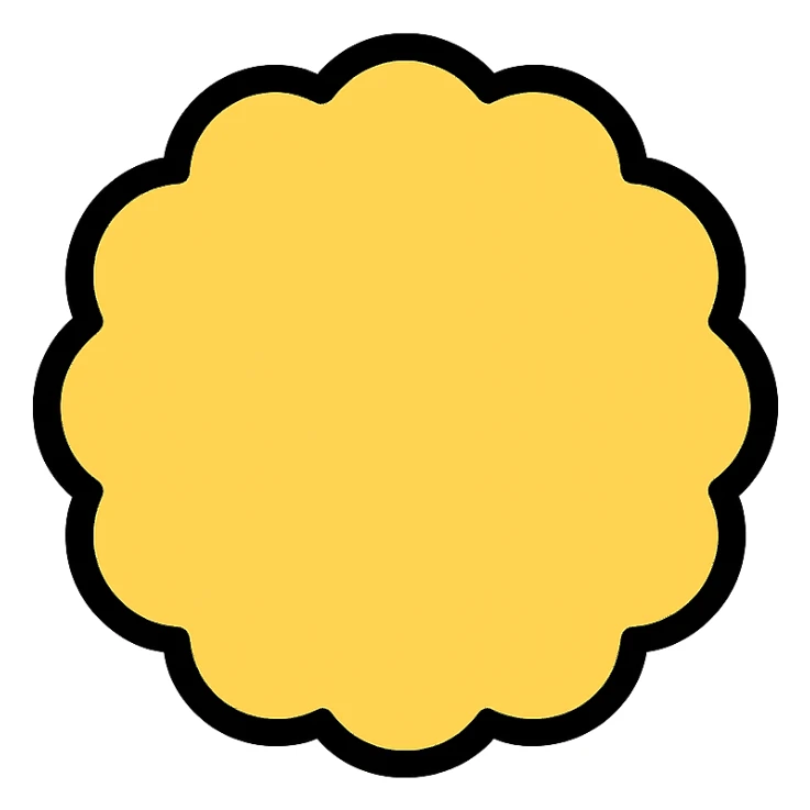fluffy circle sticker