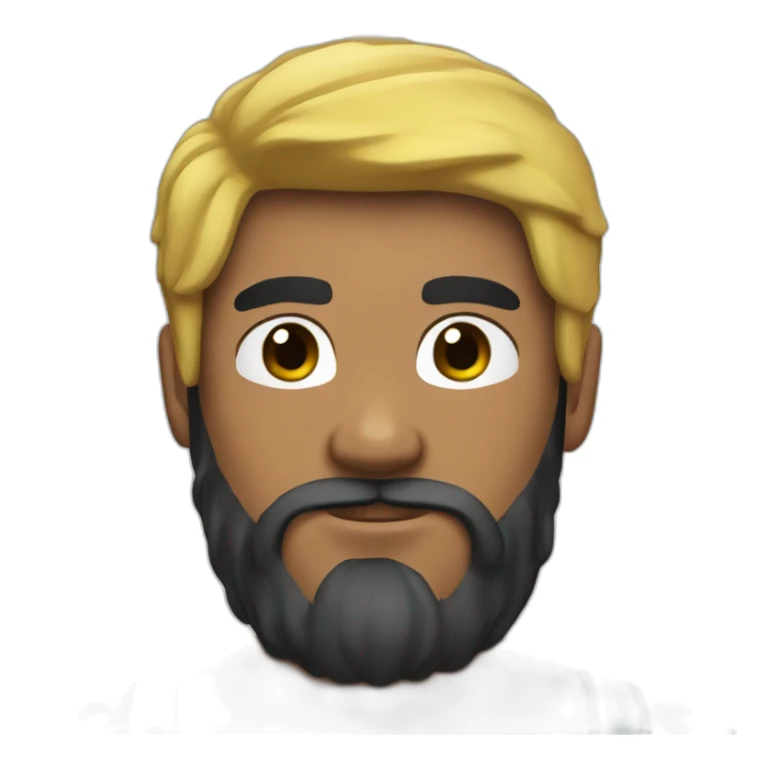 Swimming guy black hair and beard muscles sticker