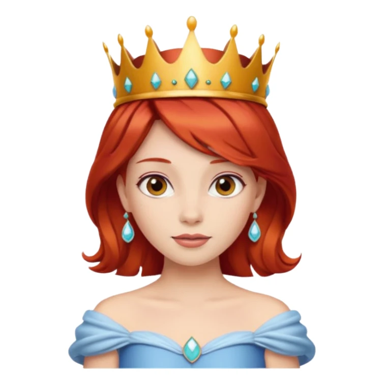 Sexy red hair princess sticker