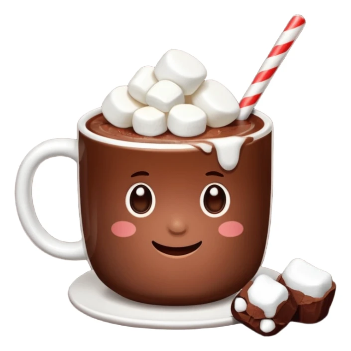 mug of cocoa with marshmallows sticker