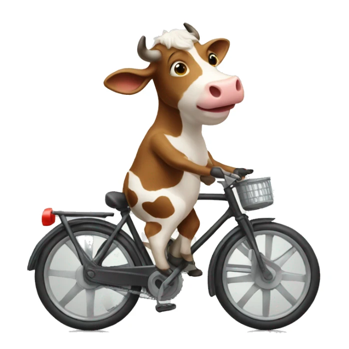 A cow on the bike  sticker