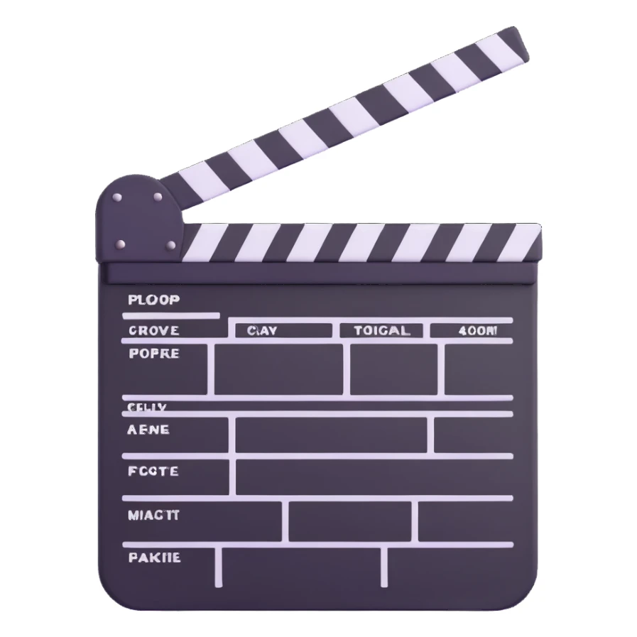 movie clapperboard sticker