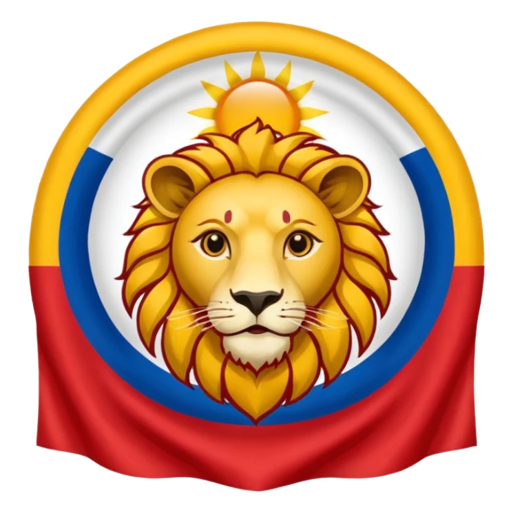 Please create the Iranian Lion and Sun flag? sticker