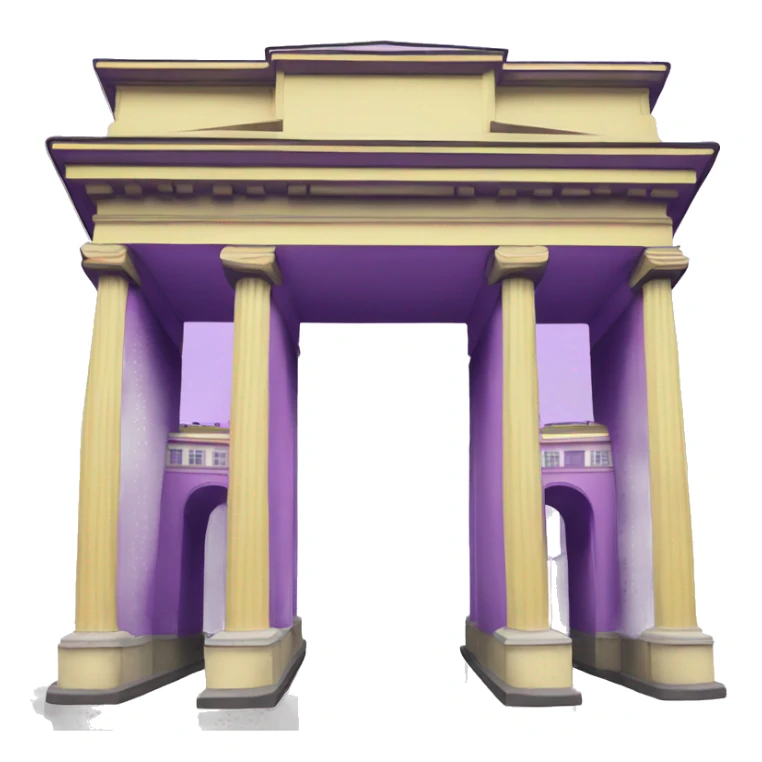 Purple and yellow brandenburg gate sticker