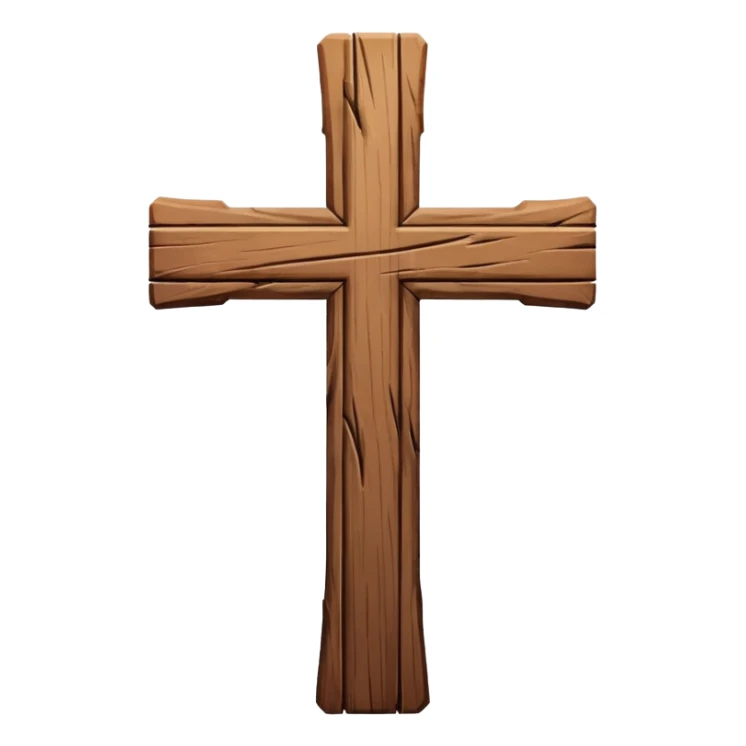 Brown cross sticker