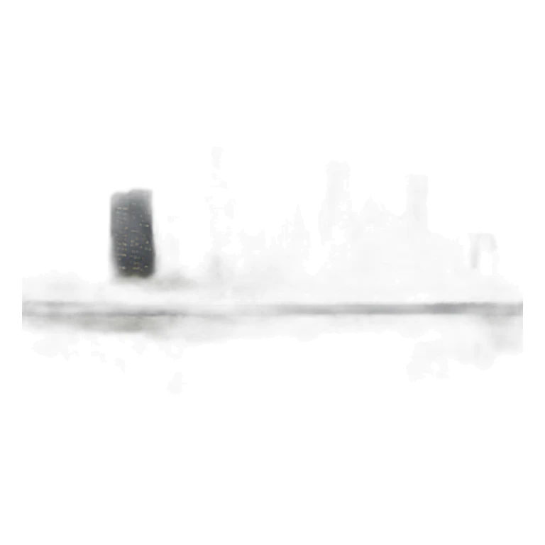 city skyline painting sticker