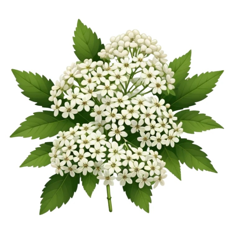Elderberry white flowers a lot  sticker