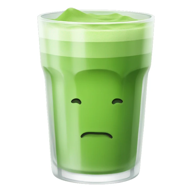 Glass of matcha tea sticker