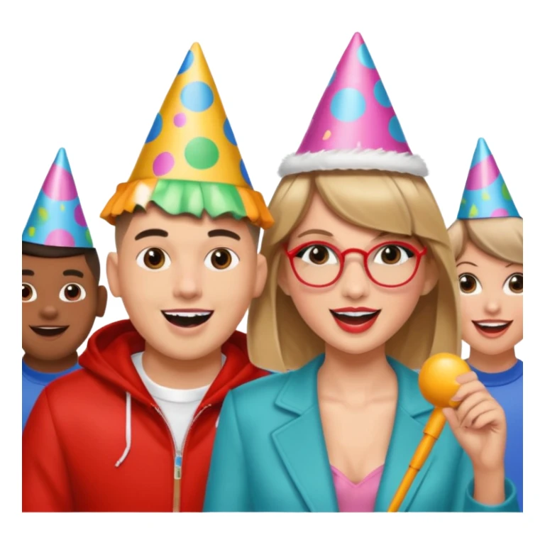 bad bunny, taylor swift singing together sticker