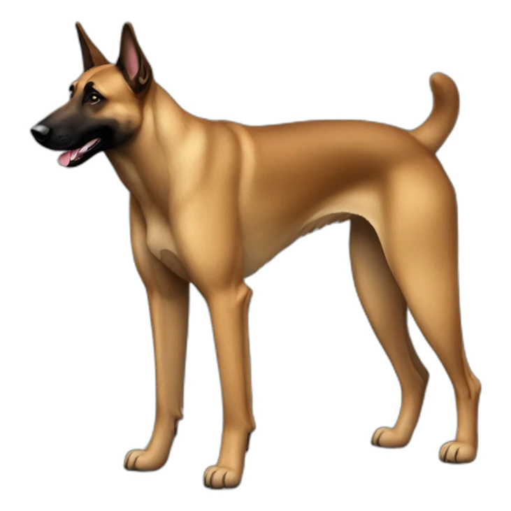 belgian malinois full body sticker