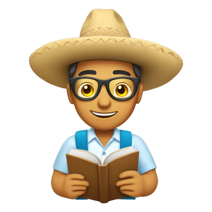mexican tourism host reading a book  sticker