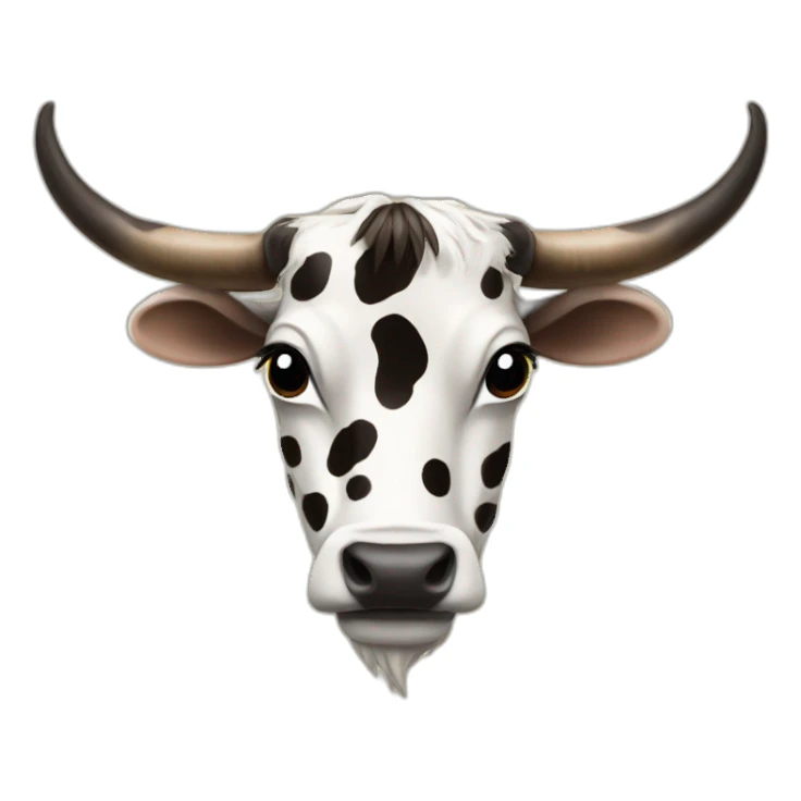 SPOTTED LONGHORN COW LONG LONG sticker