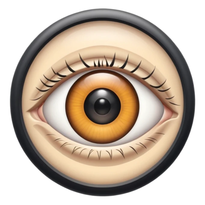 an eye with a muted speaker icon, symbolizing silence sticker