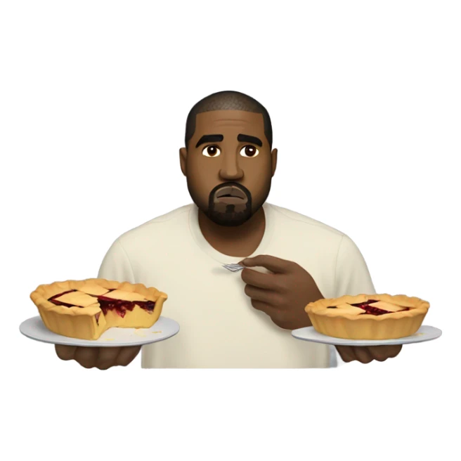Kanye west best eating pie  sticker