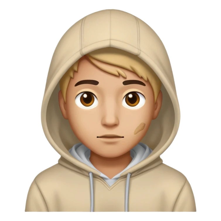 A human wearing a hoodie  sticker