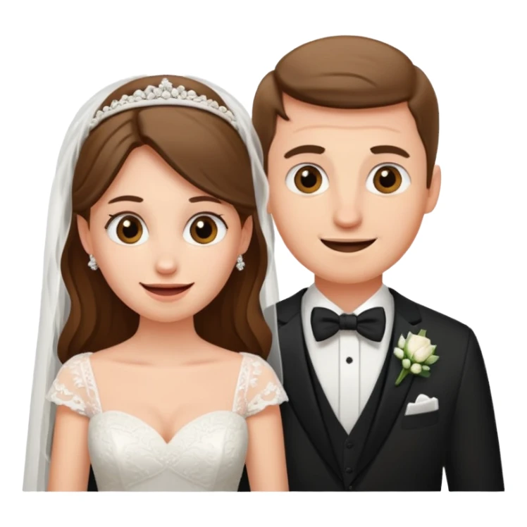 confused newlywed couple sticker