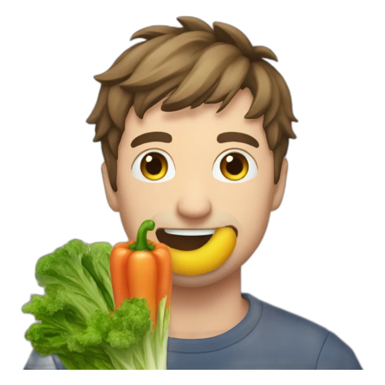 mr beast eating vegetables but it's actually people sticker