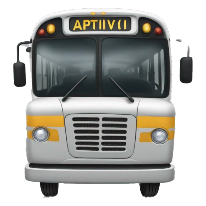 Bus with the letters APTIV  sticker