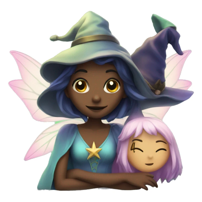 fairy and witch that hexing sticker
