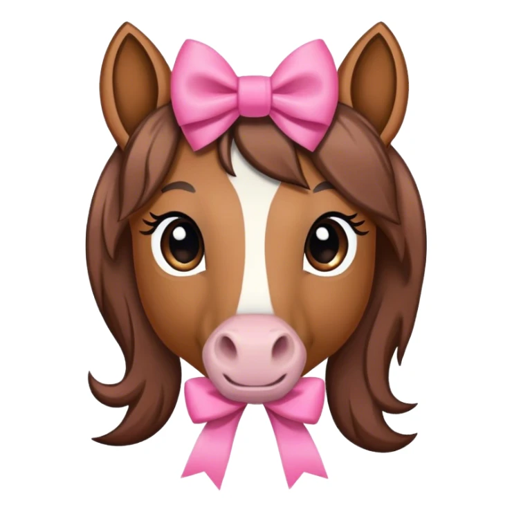 Horse with a pink bow sticker