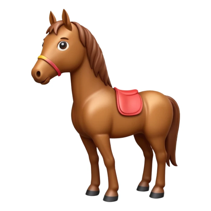 Horse standing 3D emoji sticker
