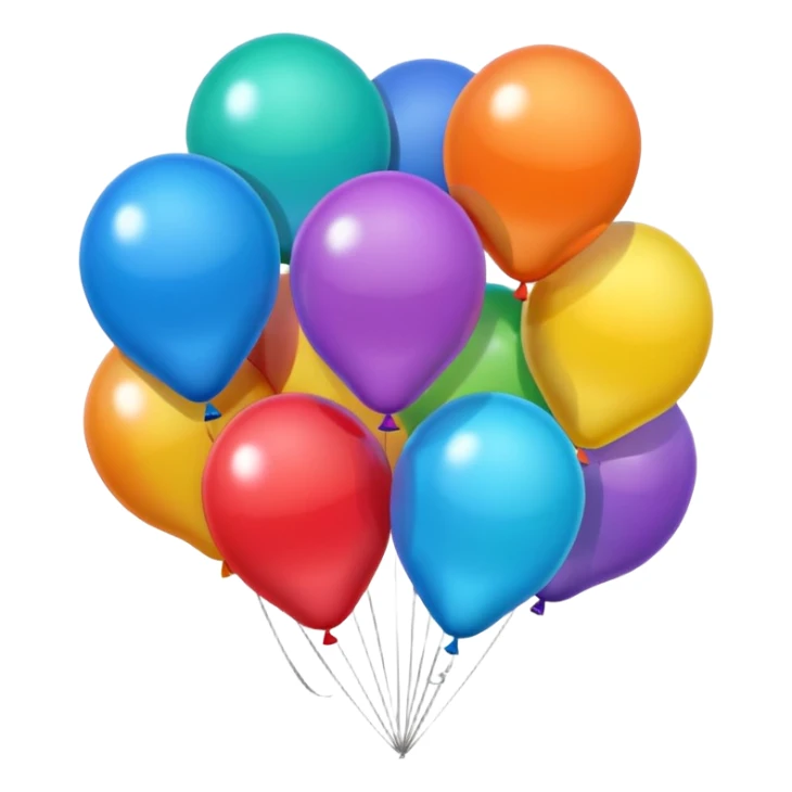 cluster of oversized balloons sticker