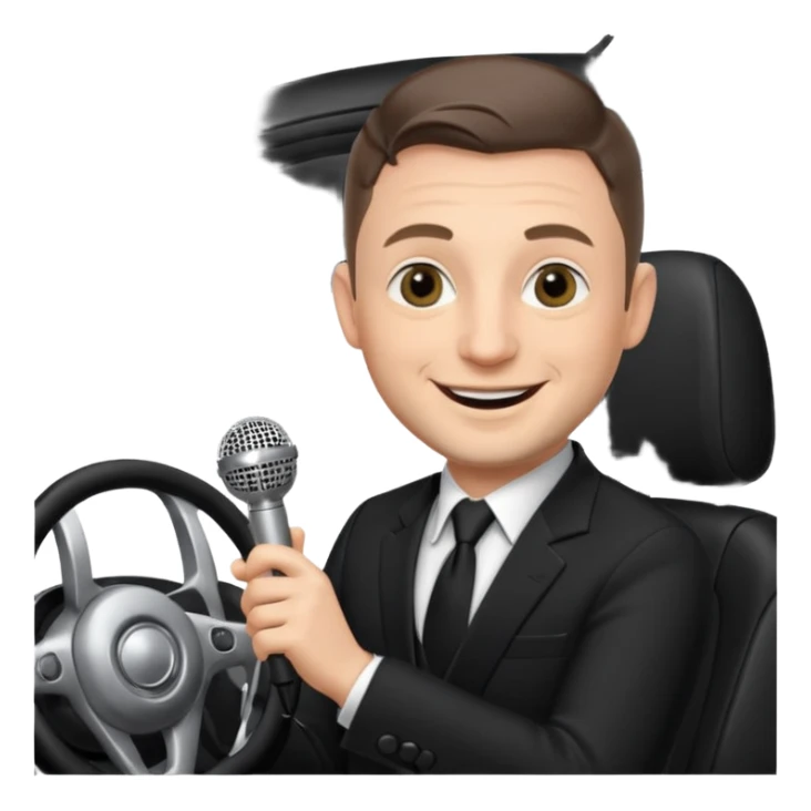 Tim Robinson as a crooner behind the wheel sticker
