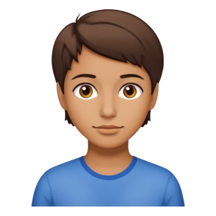 hispanic with short brown hair sticker