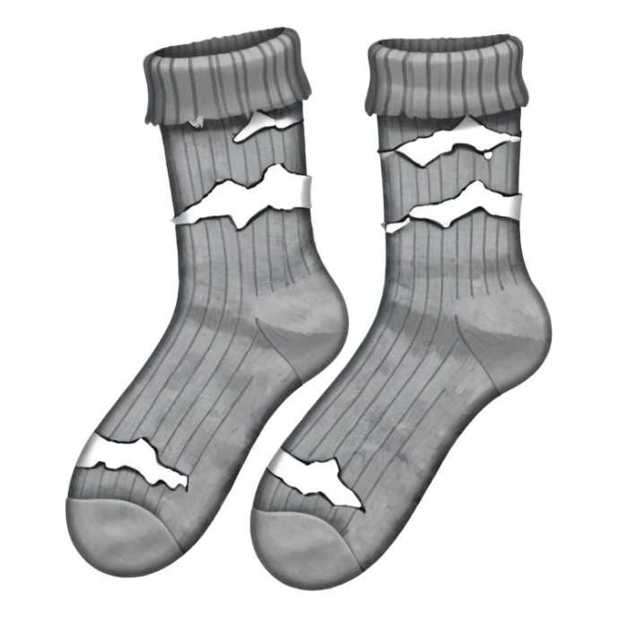old dirty broken pair of socks sticker
