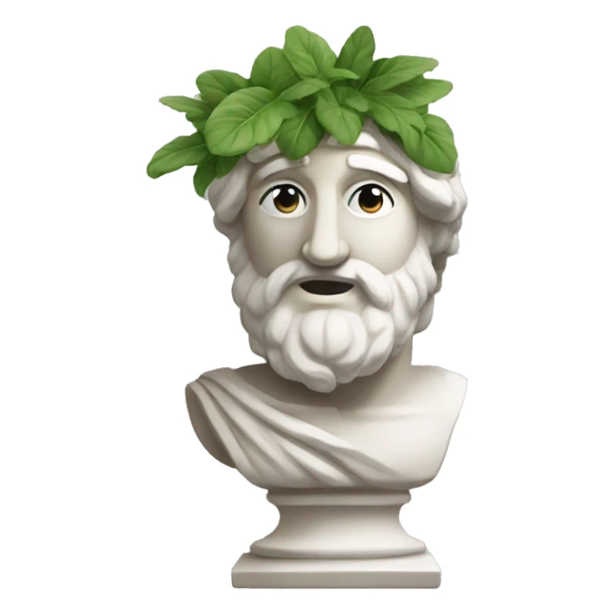 greek statue wih plant sticker