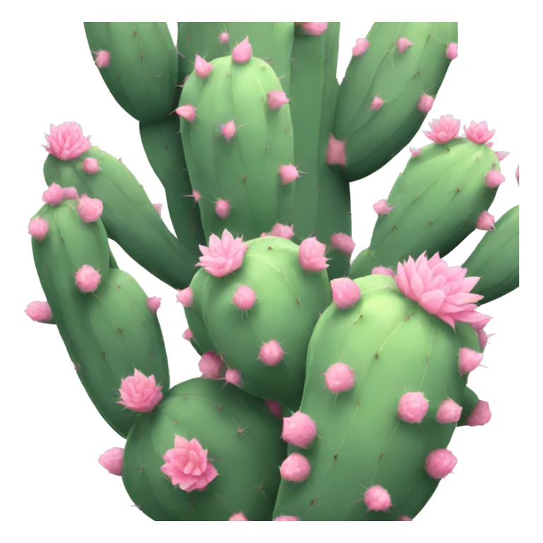 pastel pink cactus realistic sticker