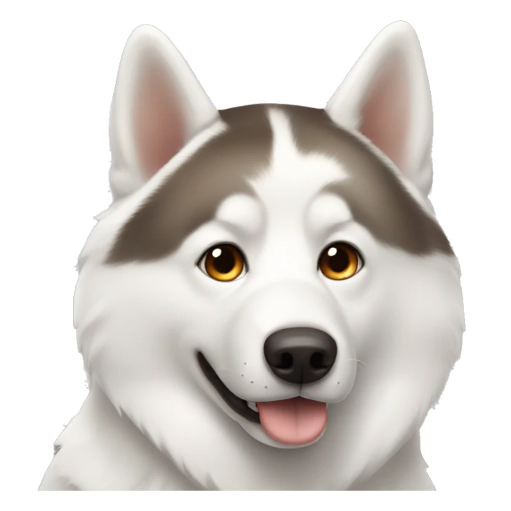 White husky with brown eyes  sticker