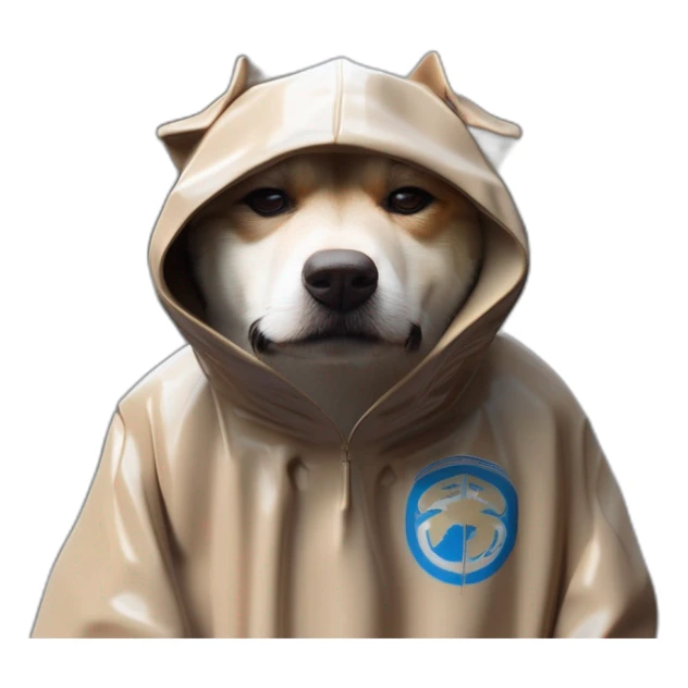 Un chien avec une cagoule sticker