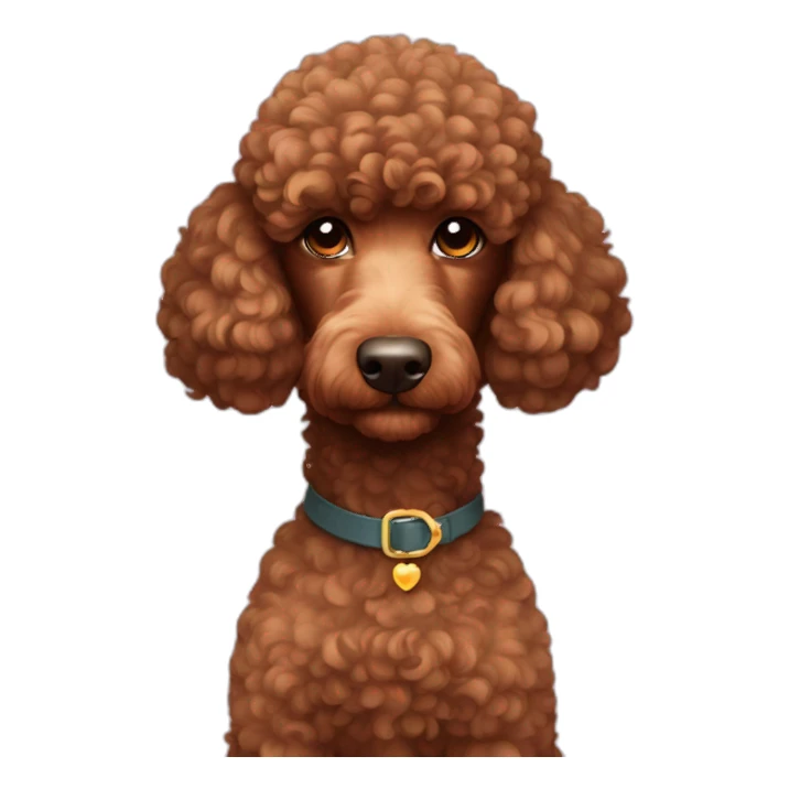 Yemeni brown poodle sticker
