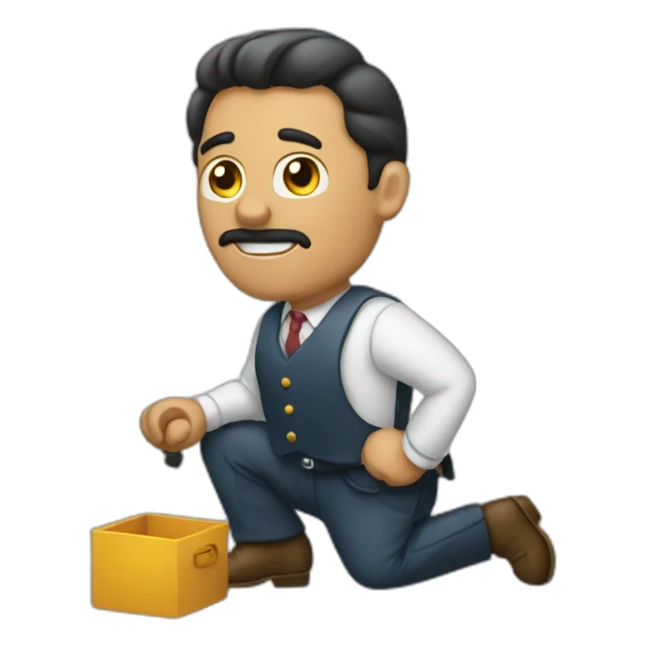 hombre pagando el salario sticker