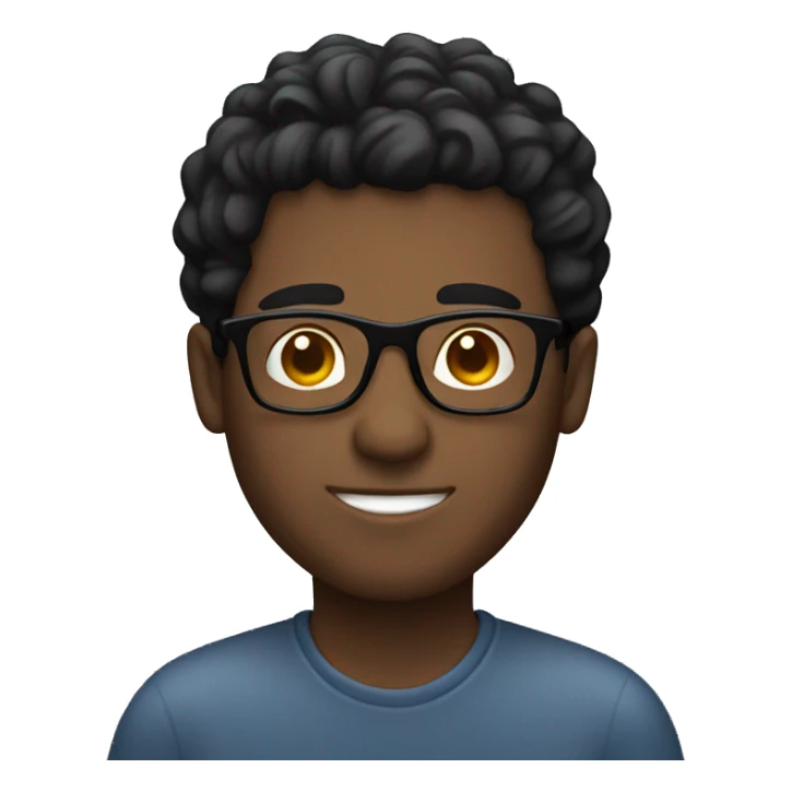 black hair guy with glasses behind a laptop sticker