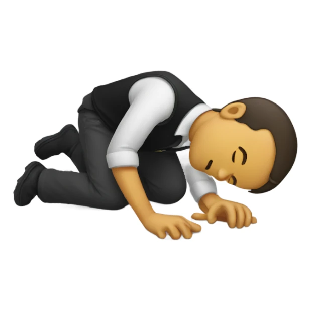 person kissing the ground sticker