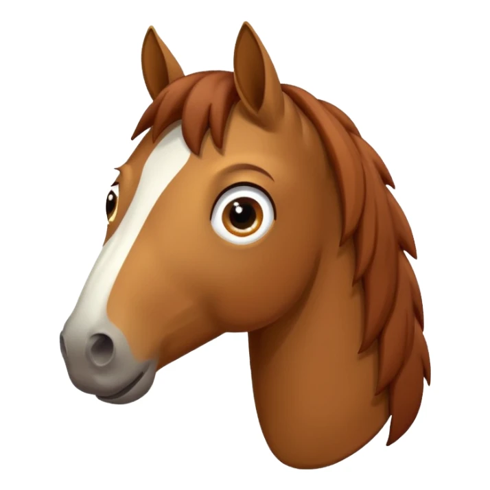 Confused horse with question marks  sticker