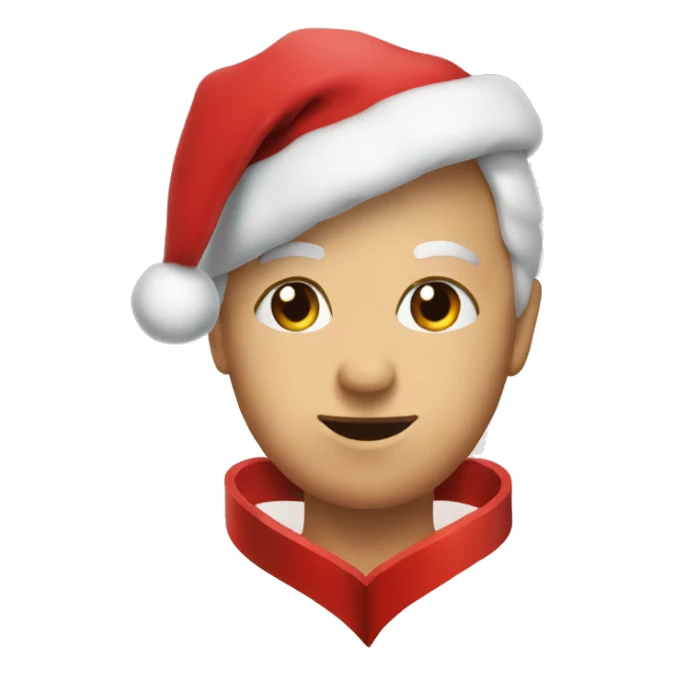 Christmas heart sticker