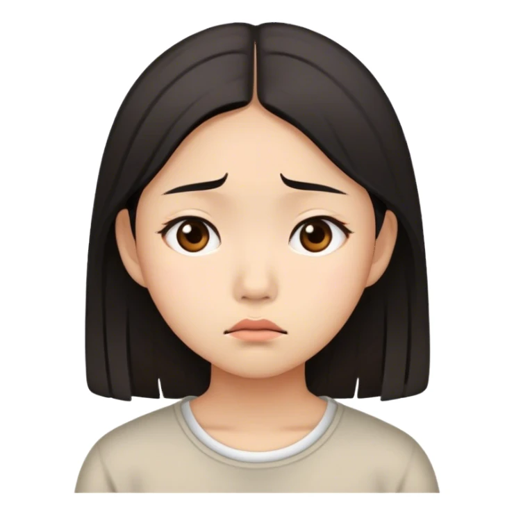 dissaponted asian girl sticker