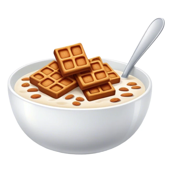 Cinnamon square cereal in milk sticker